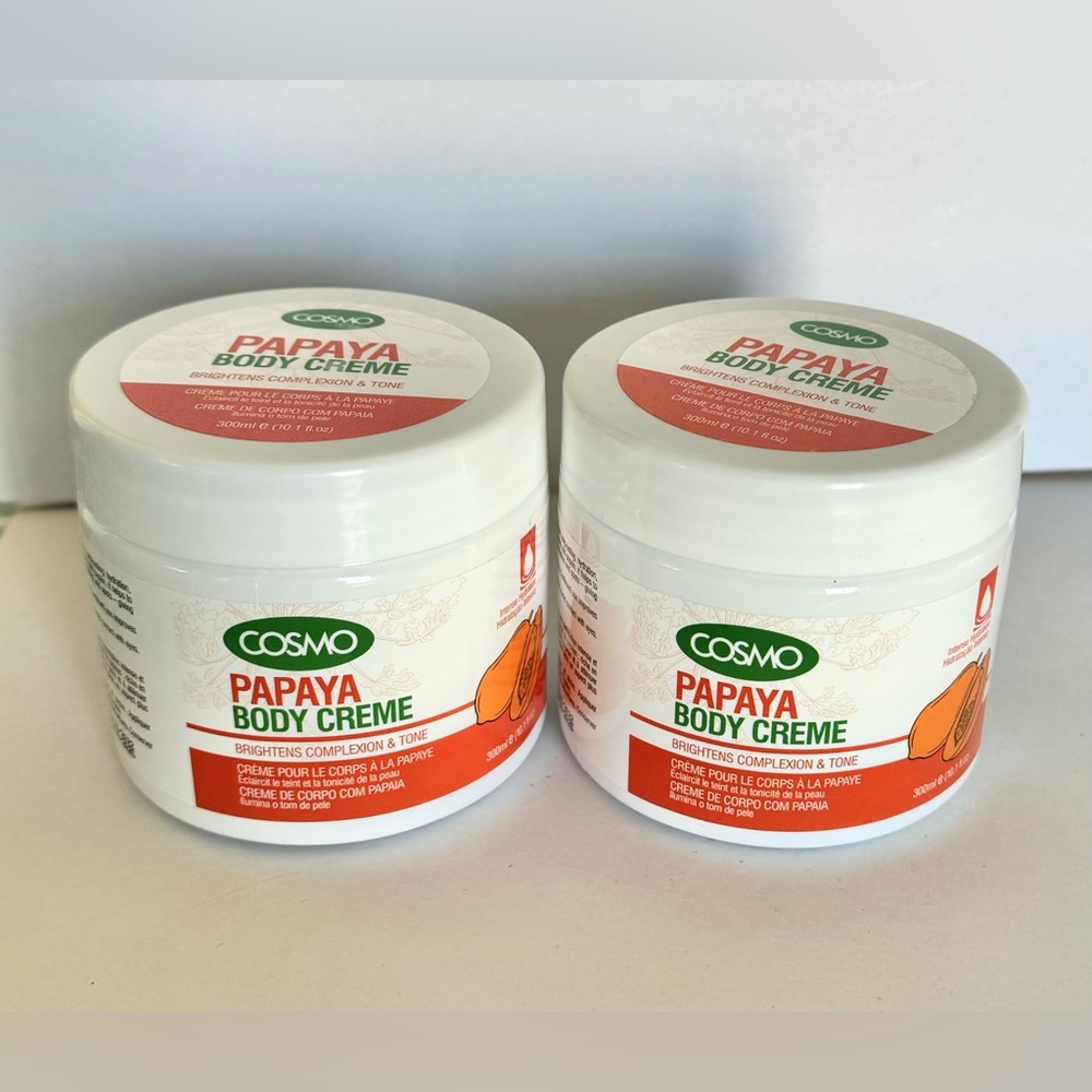 2-PACK Cosmo Papaya Body Cream 300 ML Brightens EXP 10/25